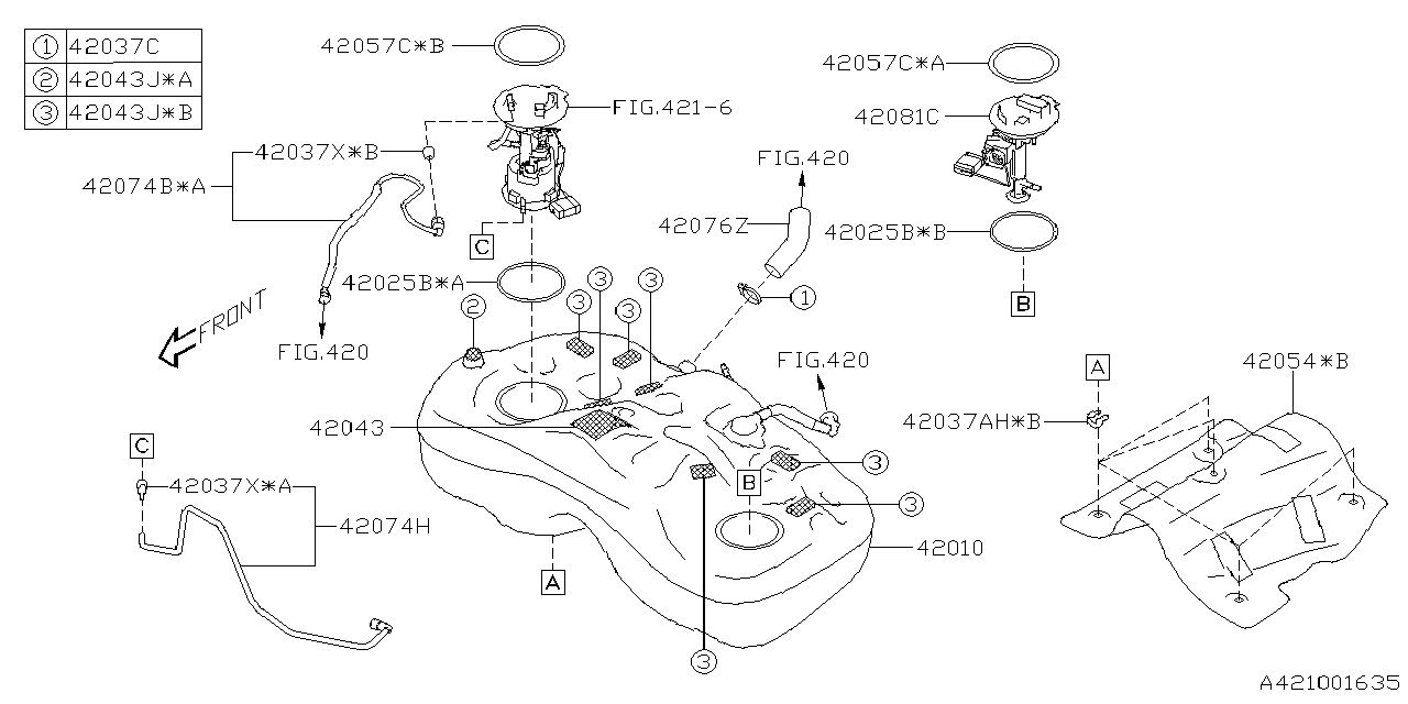 Diagram FUEL TANK for your 2000 Subaru Impreza  RS Coupe 