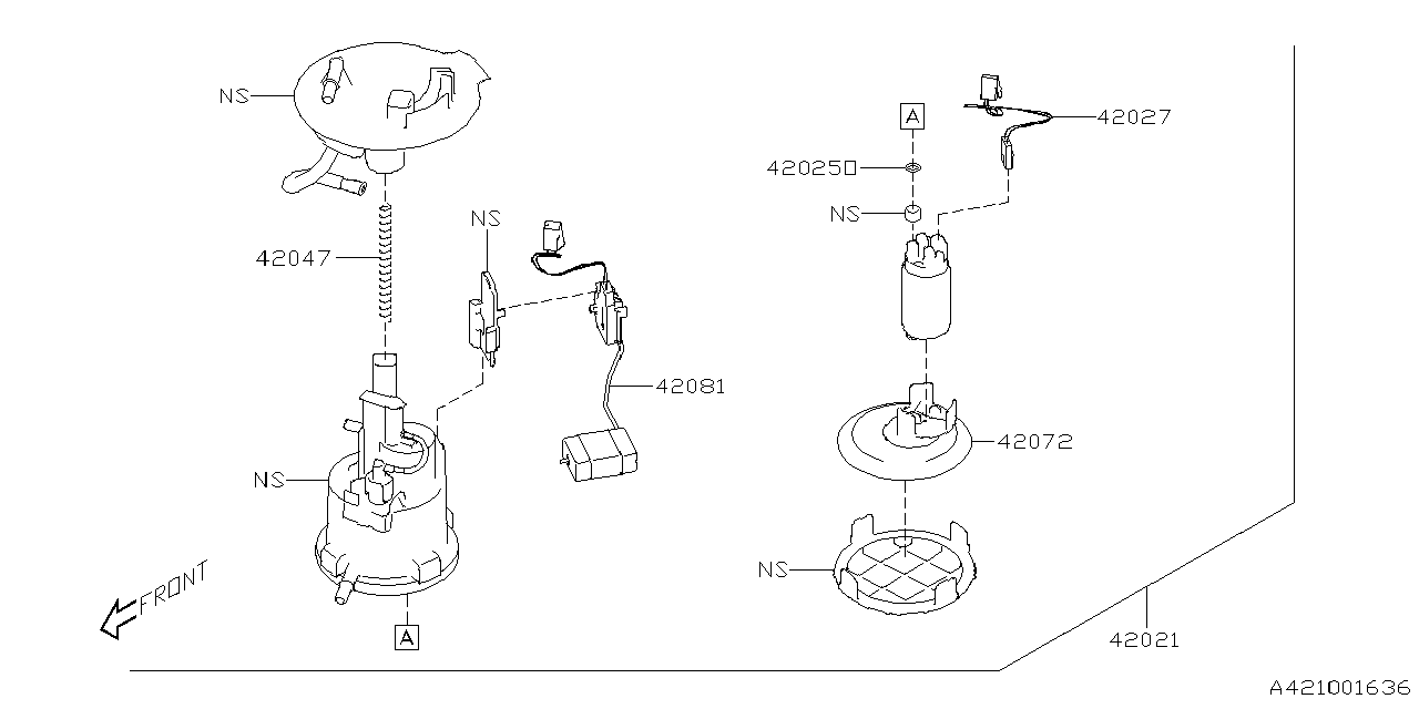 Diagram FUEL TANK for your 2018 Subaru Impreza 2.0L 5MT Sport Sedan 