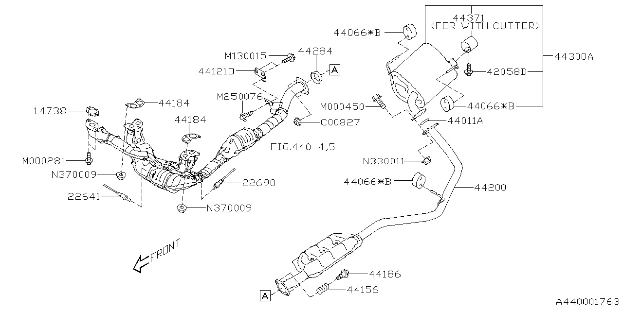 Diagram EXHAUST for your 2014 Subaru Impreza   