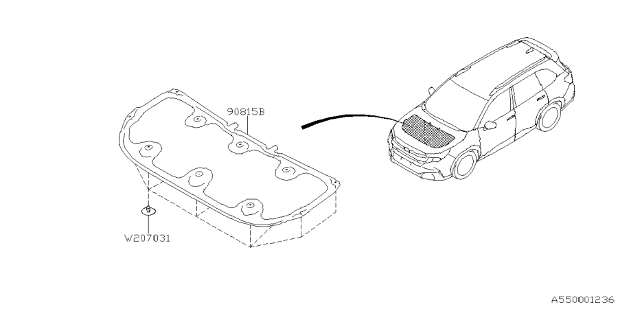 Diagram FRONT HOOD & FRONT HOOD LOCK for your Subaru Forester  