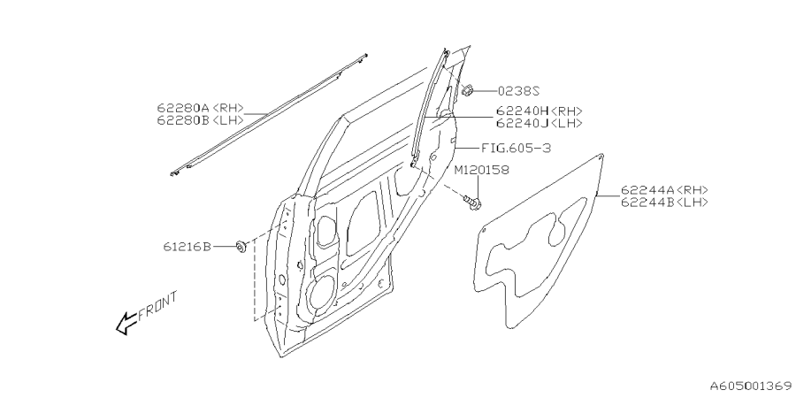 Diagram FRONT DOOR PANEL & REAR(SLIDE)DOOR PANEL for your 2010 Subaru Legacy   