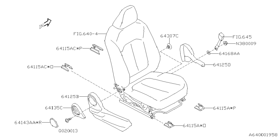 Diagram FRONT SEAT for your Subaru