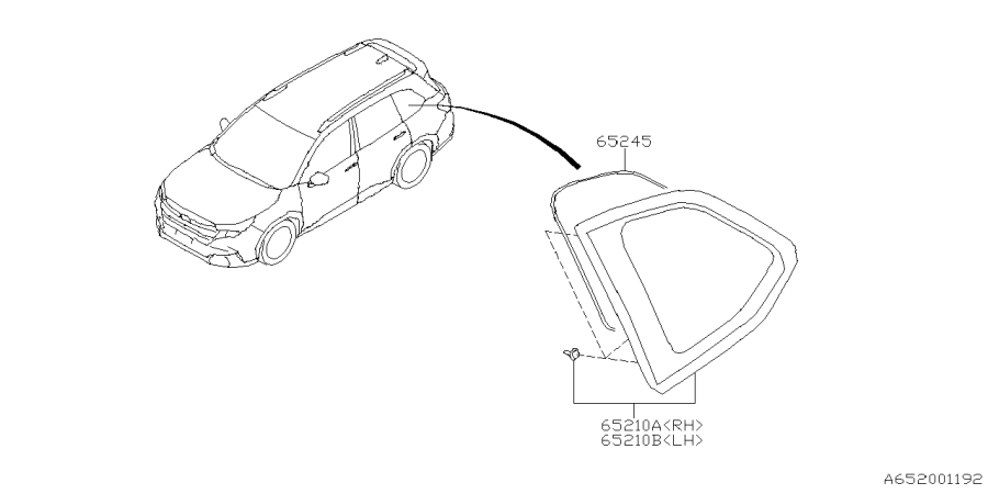 Diagram REAR QUARTER for your 2024 Subaru Outback  Premium 