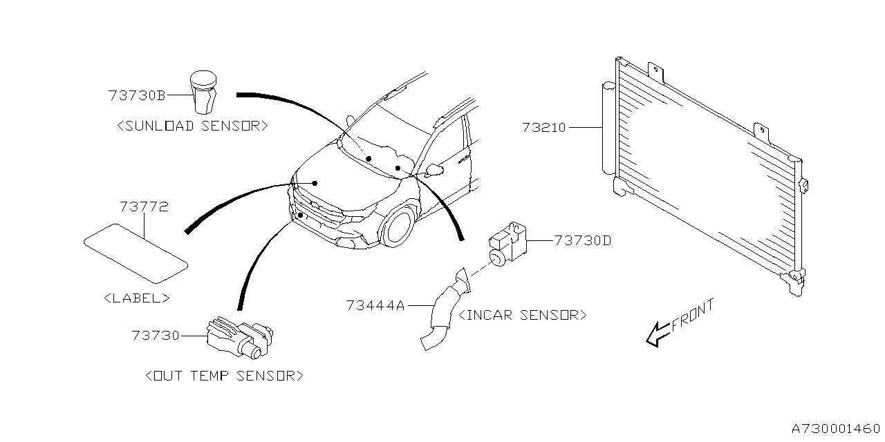 Diagram AIR CONDITIONER SYSTEM for your 2013 Subaru STI   