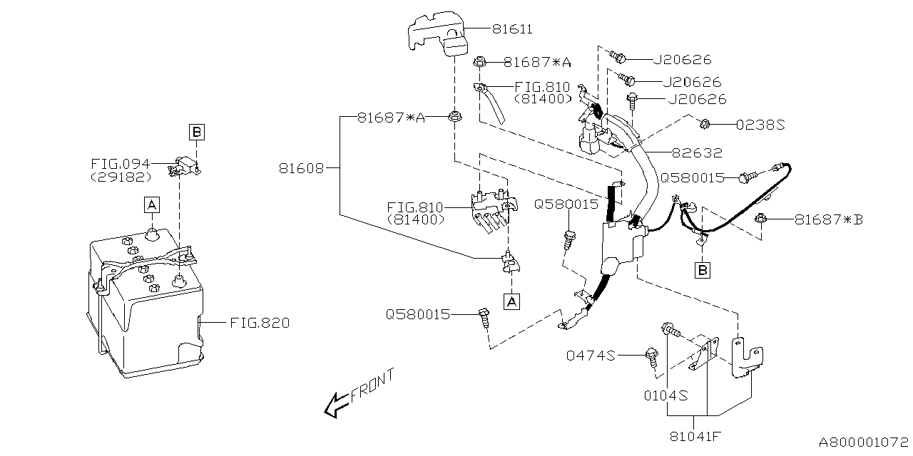 Diagram MAIN BATTERY CABLE EV for your 2002 Subaru STI   