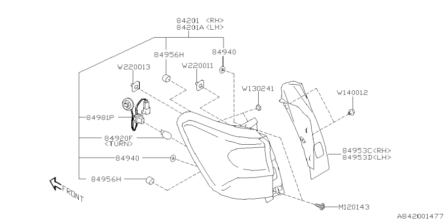 Diagram LAMP (REAR) for your 2002 Subaru Impreza   