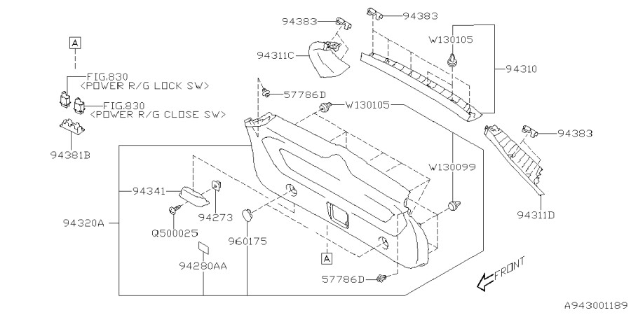 Diagram TRUNK ROOM TRIM for your 2003 Subaru Forester   