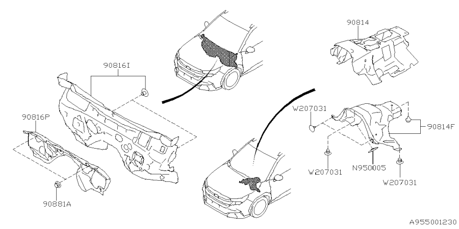 Diagram FLOOR INSULATOR for your 2025 Subaru Forester   