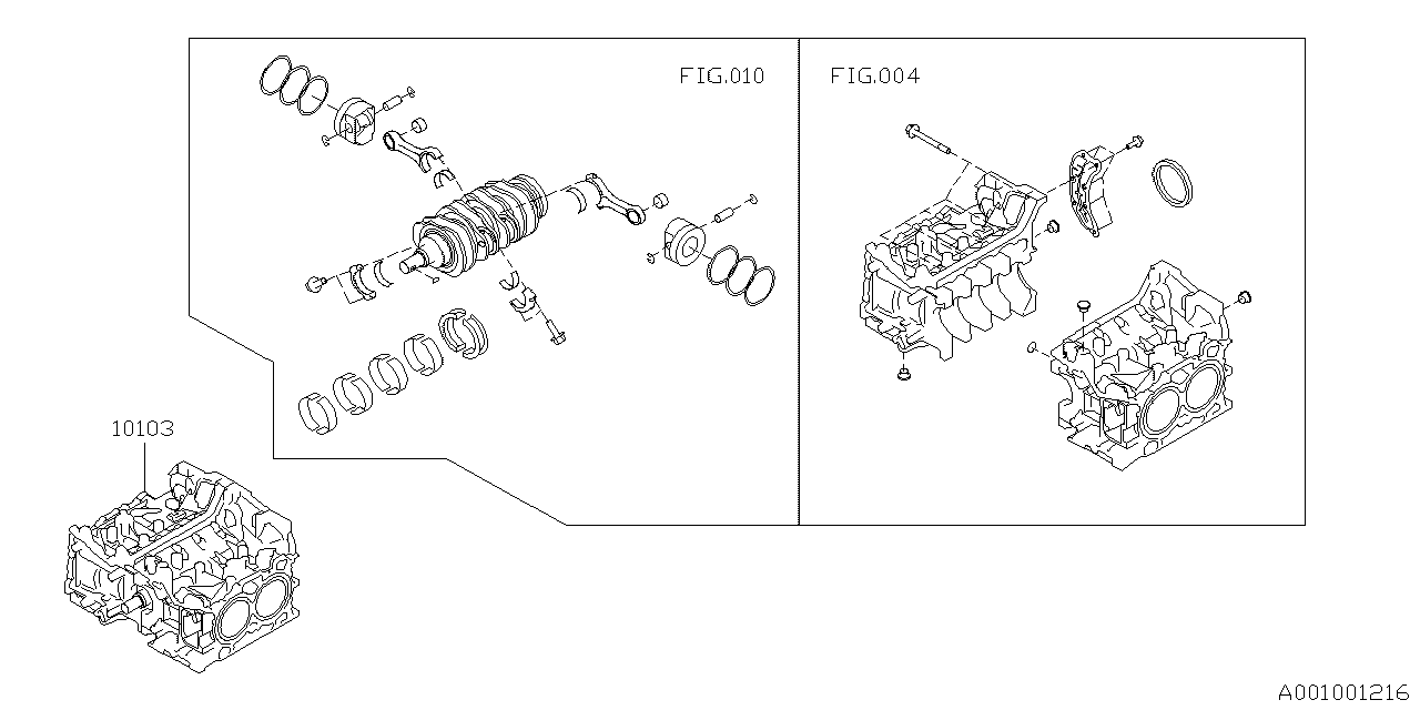 Diagram ENGINE ASSEMBLY for your 2019 Subaru WRX PREMIUM WITH LIP ES  