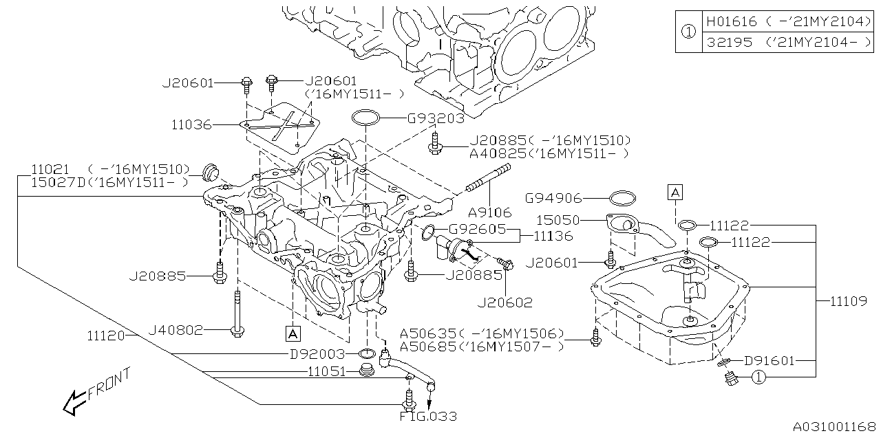 Diagram OIL PAN for your 2024 Subaru Legacy   