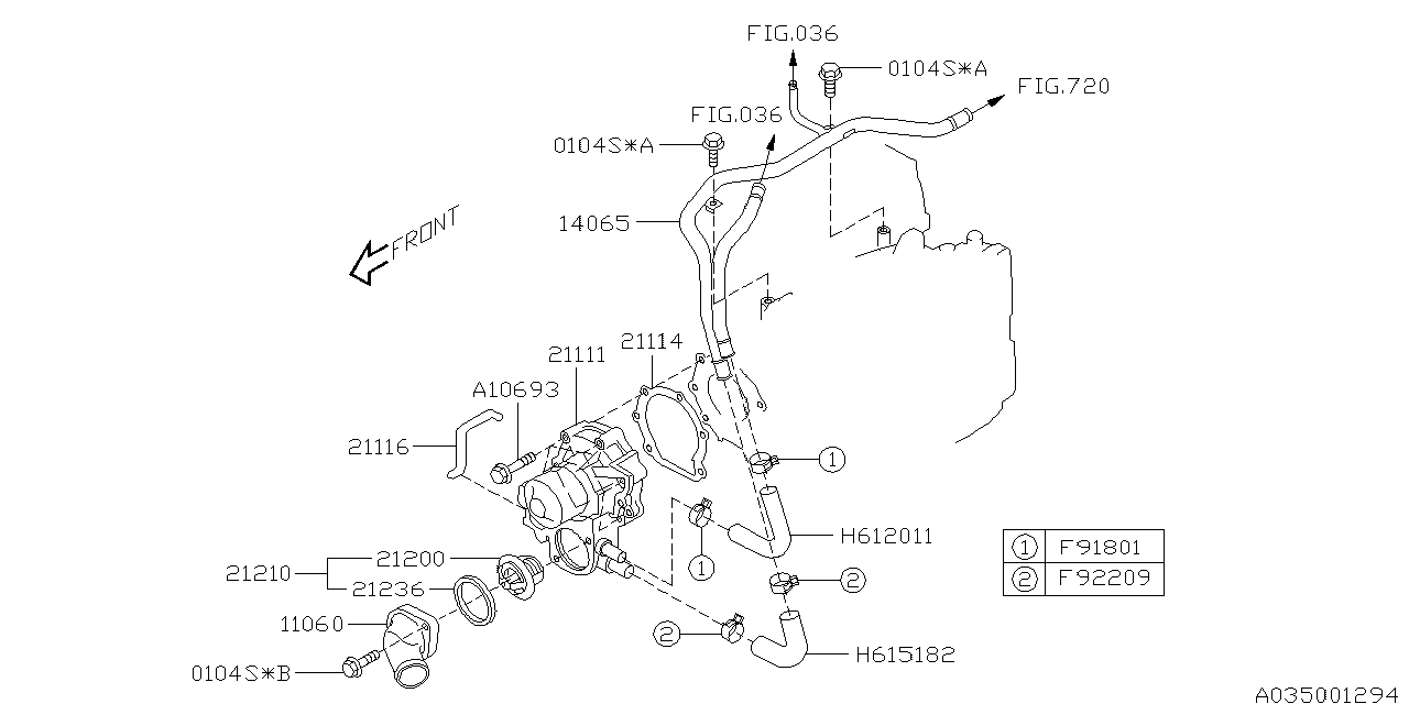 Diagram WATER PUMP for your 2019 Subaru STI   