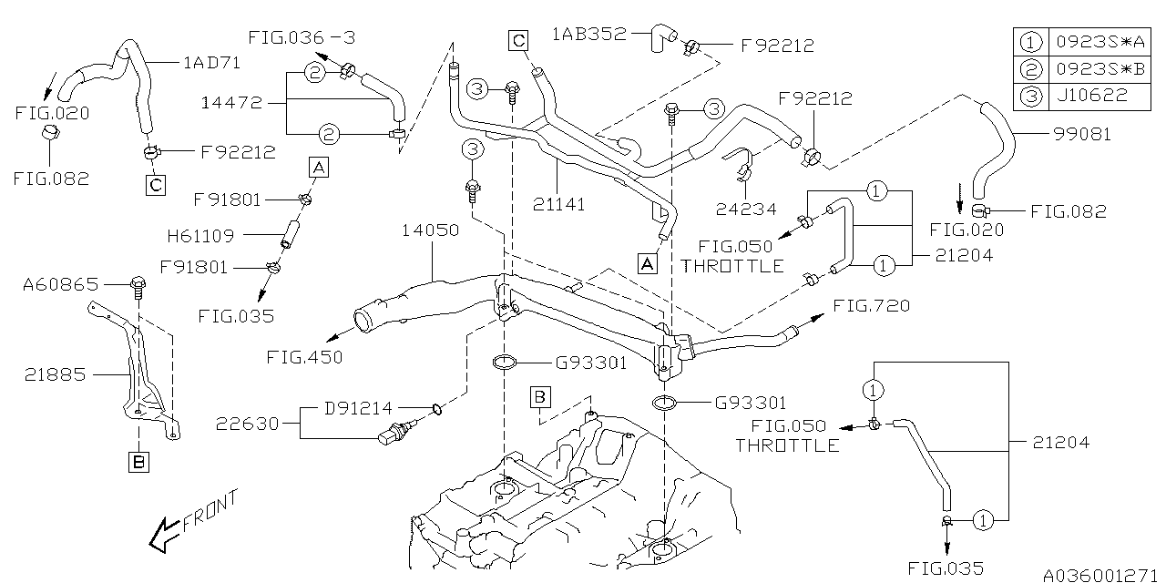 Diagram WATER PIPE (1) for your 2011 Subaru STI   