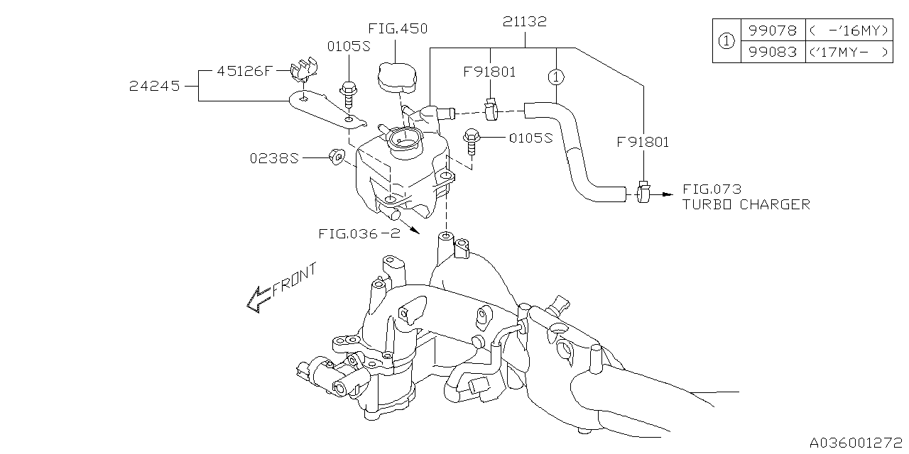 Diagram WATER PIPE (1) for your 2018 Subaru BRZ  Base 