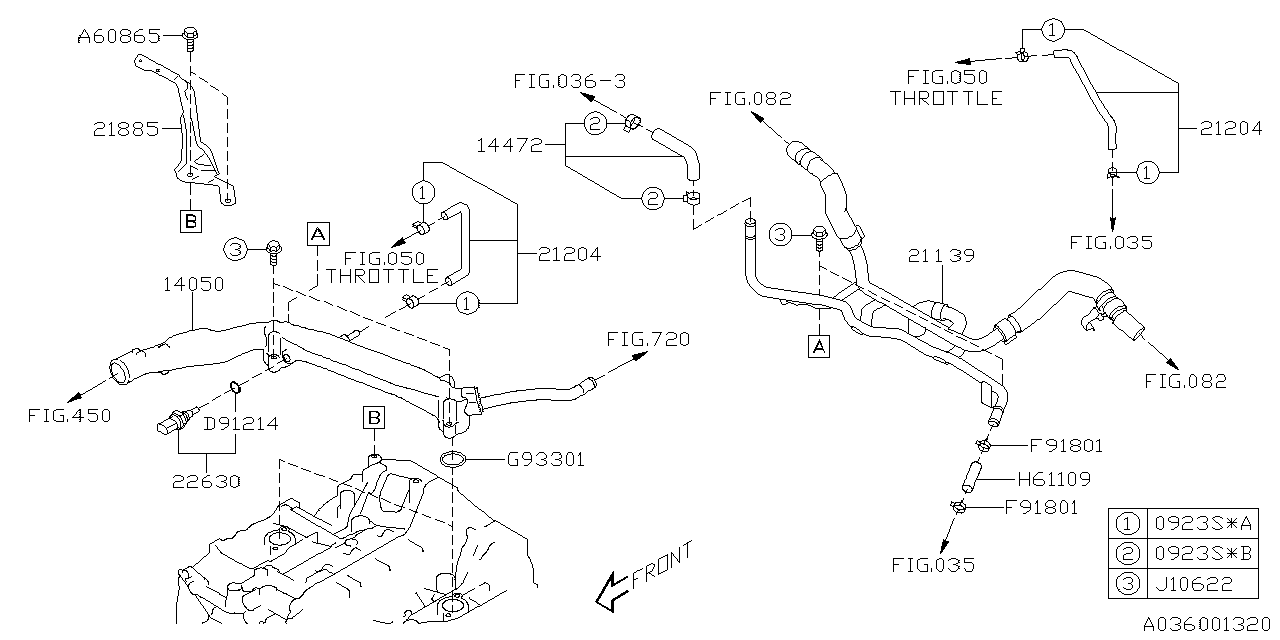 Diagram WATER PIPE (1) for your 2011 Subaru STI   