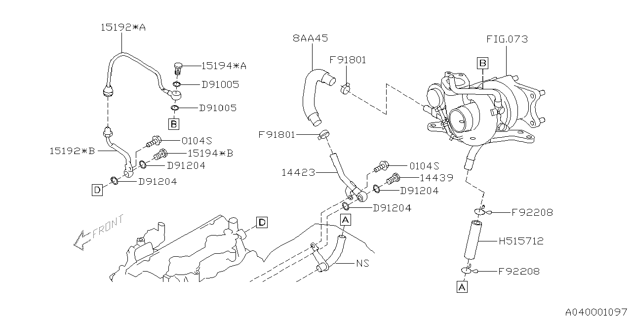 Diagram TURBO CHARGER for your 2011 Subaru Impreza   