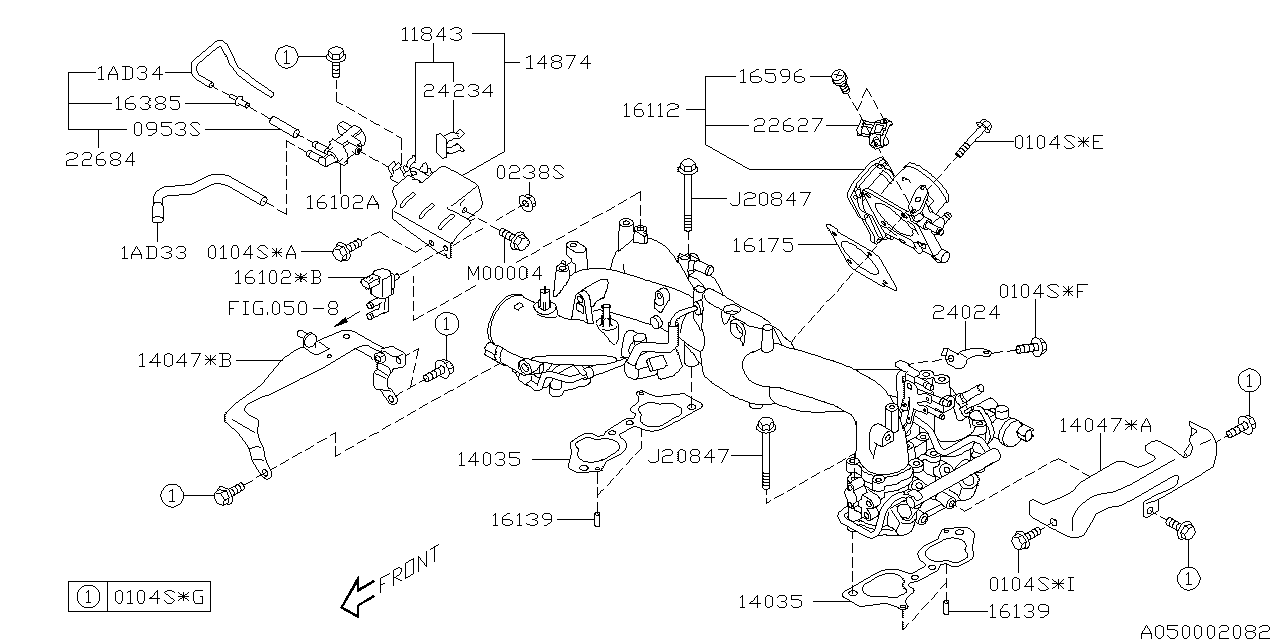 Diagram INTAKE MANIFOLD for your 2019 Subaru Crosstrek  Limited 