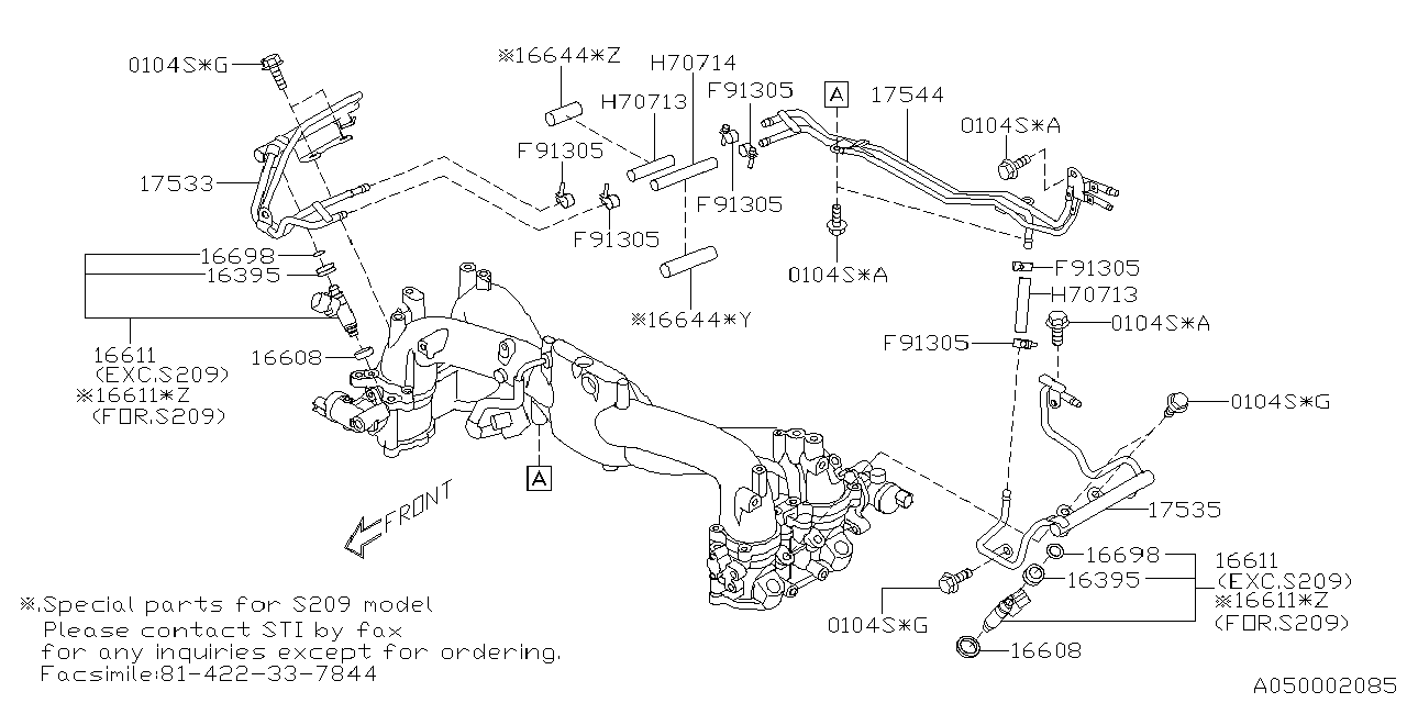 Diagram INTAKE MANIFOLD for your Subaru