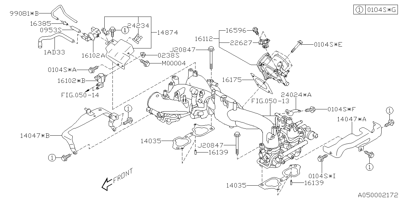 Diagram INTAKE MANIFOLD for your Subaru WRX  