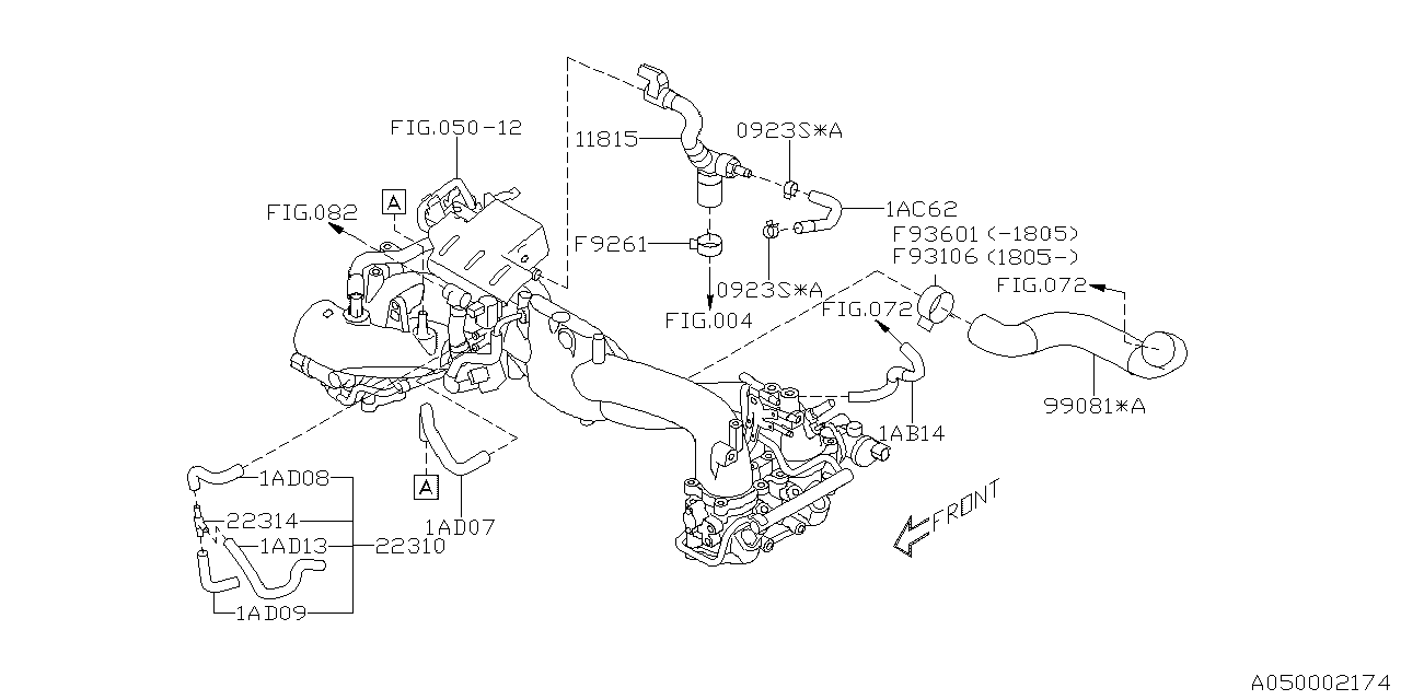 Diagram INTAKE MANIFOLD for your 2023 Subaru Outback   