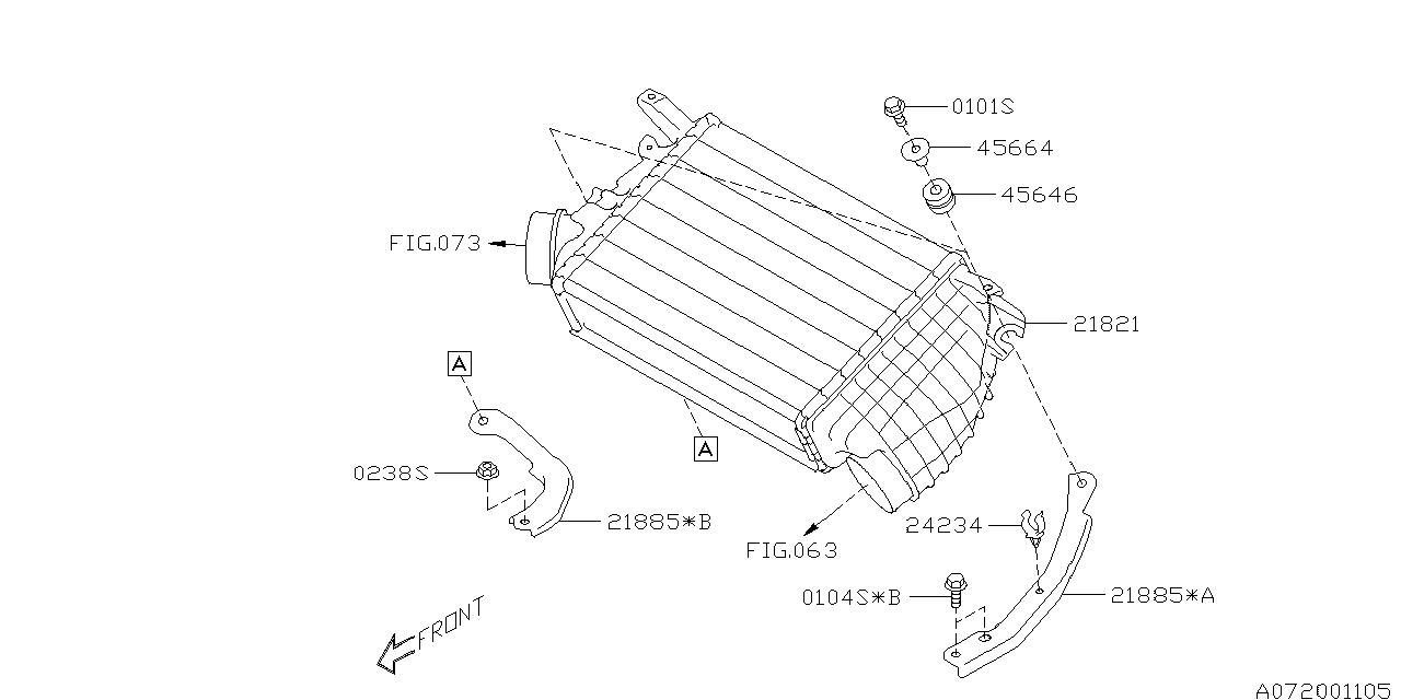 Diagram INTER COOLER for your 2004 Subaru Impreza  RS Sedan 