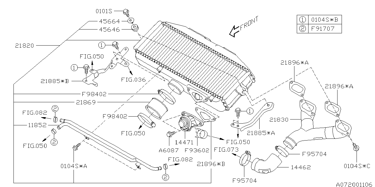 Diagram INTER COOLER for your 2010 Subaru Impreza 2.5L AT Wagon 