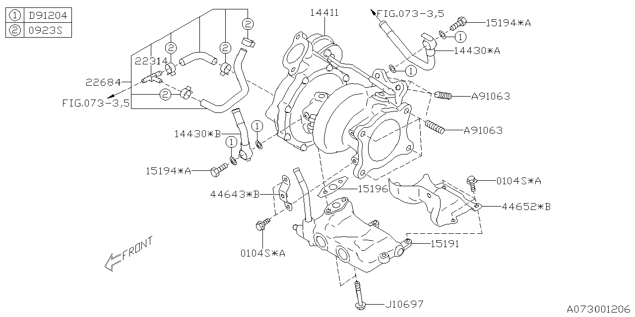 Diagram AIR DUCT for your Subaru Impreza  