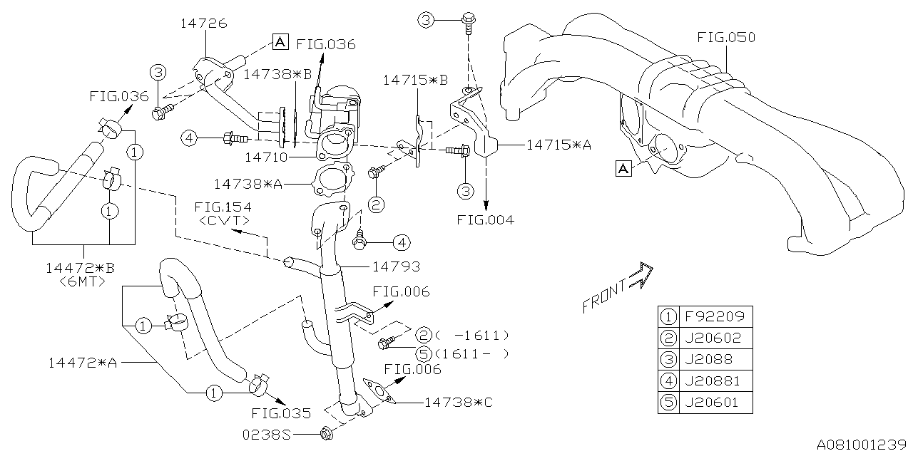 Diagram EMISSION CONTROL (EGR) for your 2025 Subaru Impreza  EYESIGHT 