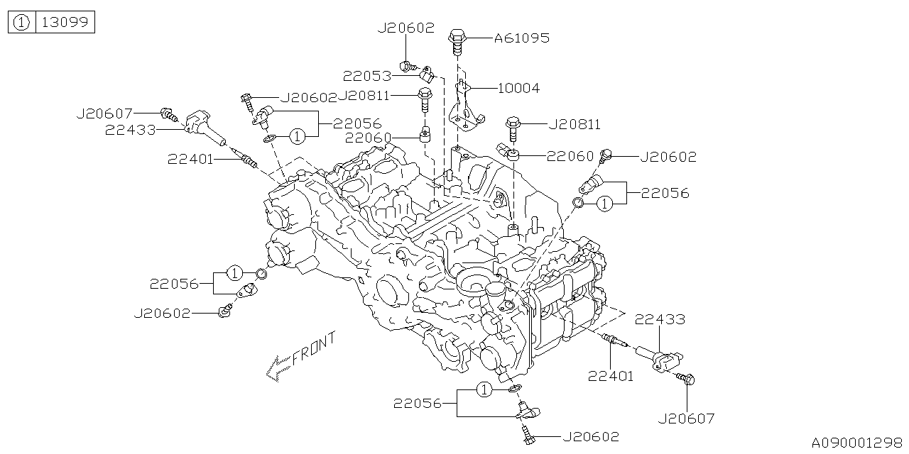 Diagram SPARK PLUG & HIGH TENSION CORD for your 2017 Subaru WRX   