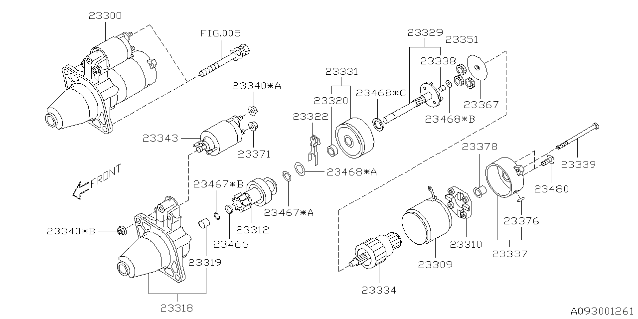 Diagram STARTER for your 2006 Subaru WRX   