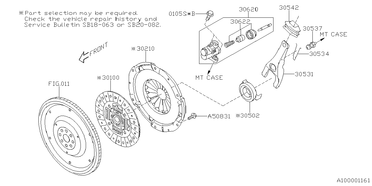 Diagram MT, CLUTCH for your Subaru WRX  