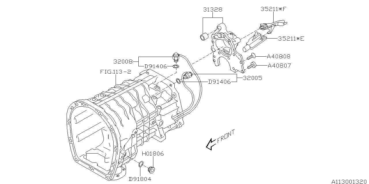 Diagram MT, TRANSMISSION CASE for your 1998 Subaru Legacy   