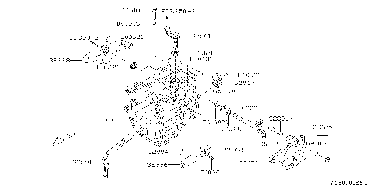 Diagram MT, SHIFTER FORK & SHIFTER RAIL for your 1994 Subaru Impreza   