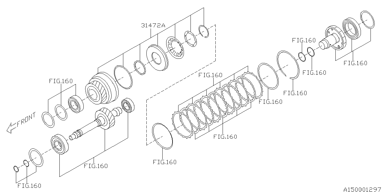 Diagram AT, TRANSMISSION ASSEMBLY for your 2023 Subaru WRX   
