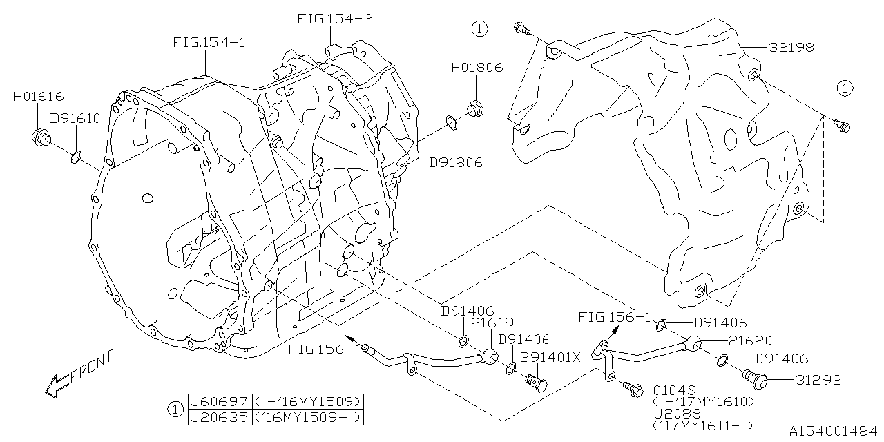 Diagram AT, TRANSMISSION CASE for your 2008 Subaru Impreza   