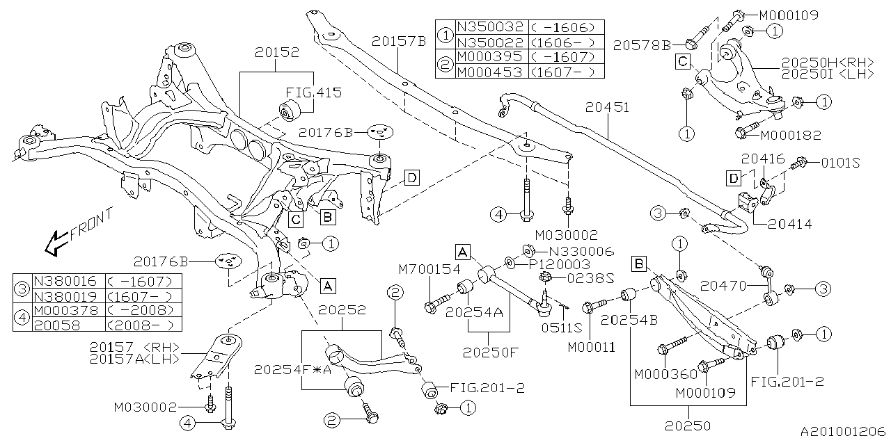 Diagram REAR SUSPENSION for your 2017 Subaru STI   