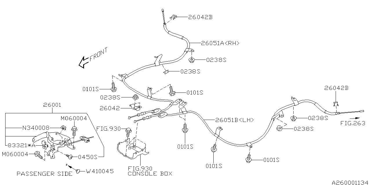 Diagram PARKING BRAKE SYSTEM for your 2018 Subaru STI   