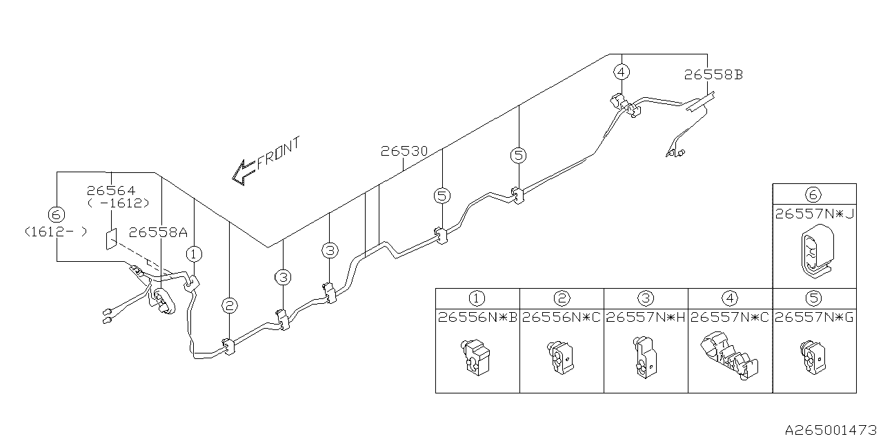 Diagram BRAKE PIPING for your Subaru WRX  