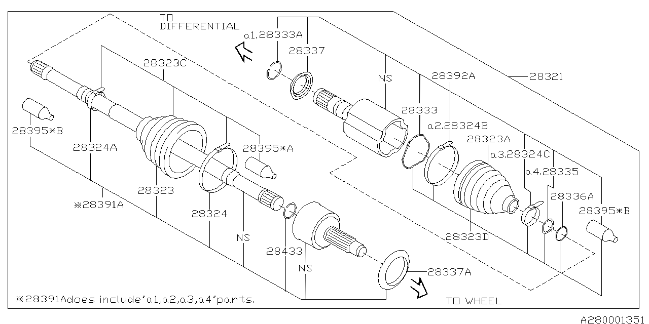 Diagram FRONT AXLE for your 2011 Subaru Legacy  R Limited Sedan 