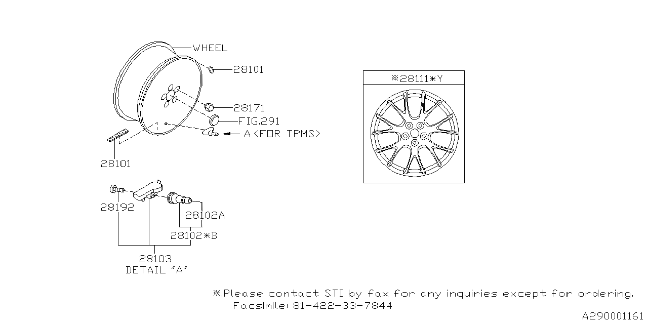 Diagram DISK WHEEL for your 2019 Subaru WRX   