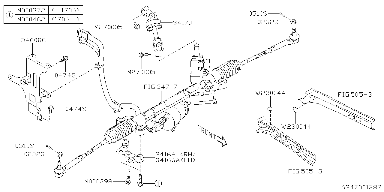 Diagram POWER STEERING GEAR BOX for your 2020 Subaru WRX  Premium 