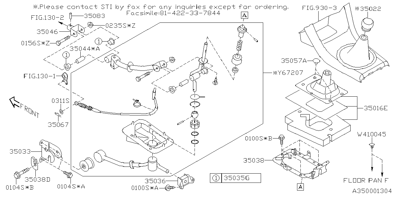 Diagram MANUAL GEAR SHIFT SYSTEM for your 2008 Subaru Legacy   