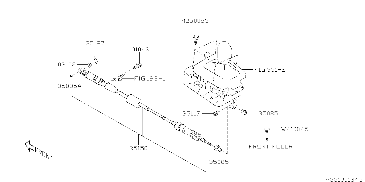 Diagram SELECTOR SYSTEM for your 2020 Subaru WRX   