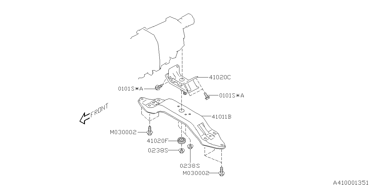 Diagram ENGINE MOUNTING for your Subaru WRX  