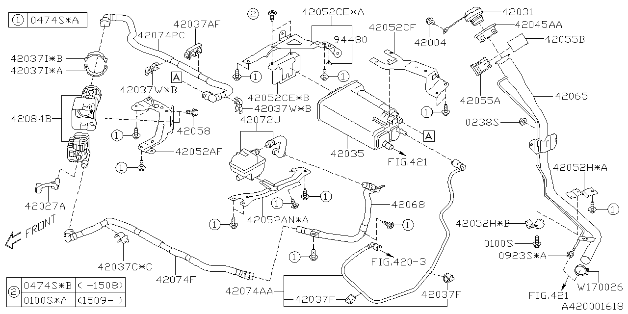 Diagram FUEL PIPING for your 2019 Subaru Crosstrek  Limited w/EyeSight 