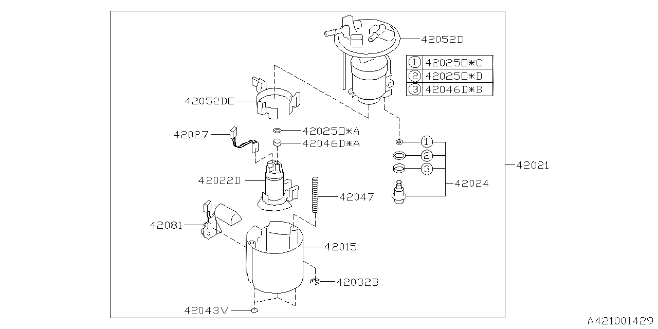 Diagram FUEL TANK for your 2018 Subaru Impreza  Limited Sedan 