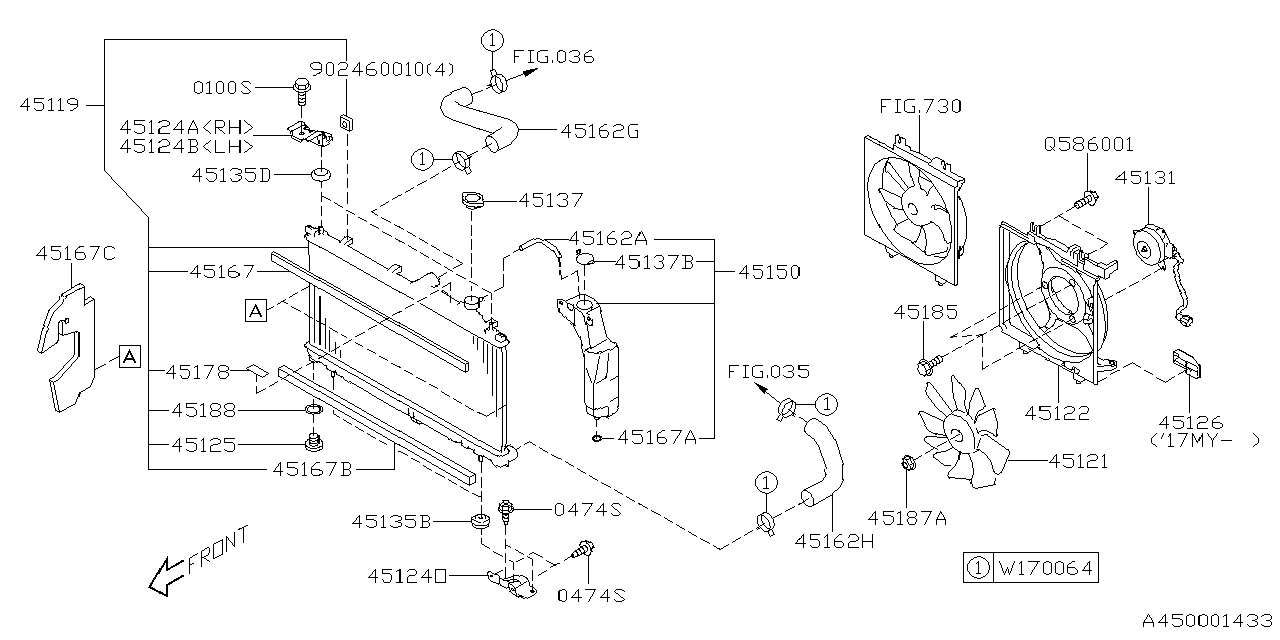 Diagram ENGINE COOLING for your 2016 Subaru Legacy   