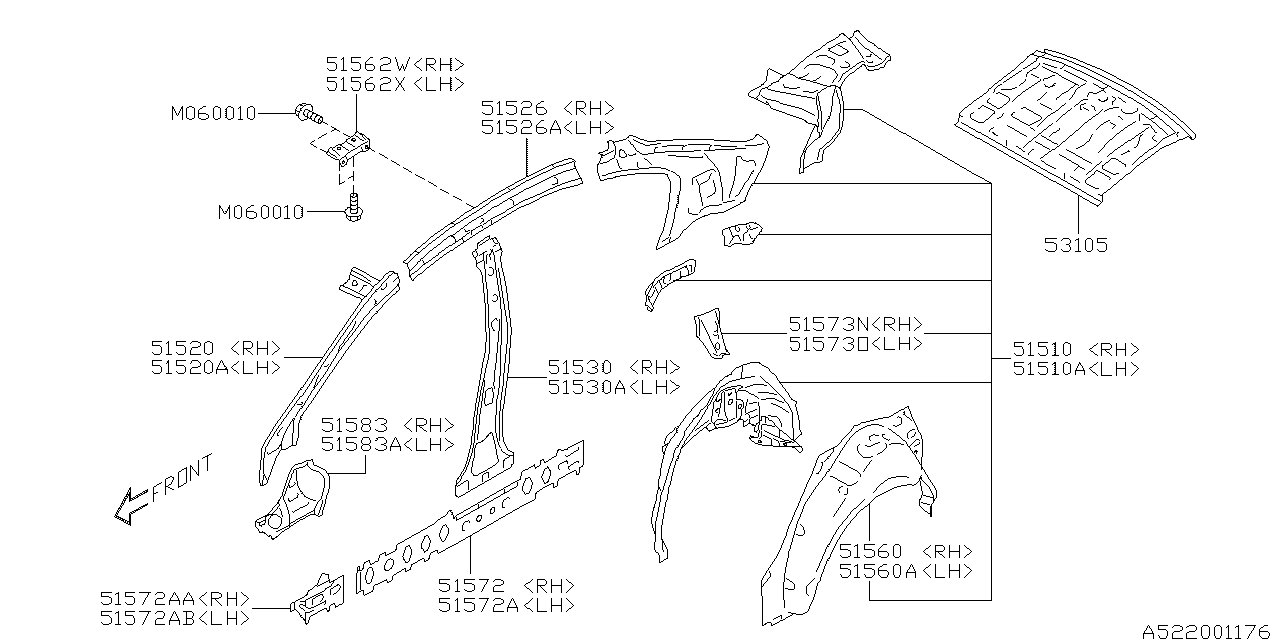 Diagram SIDE PANEL for your 2022 Subaru Crosstrek   