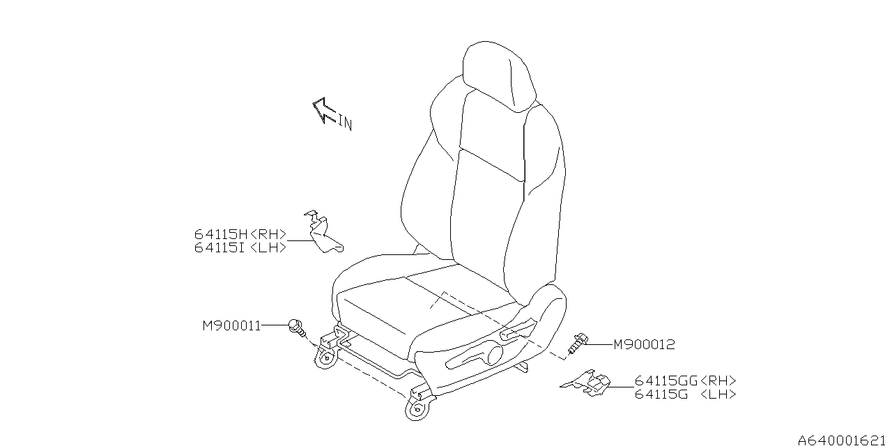 Diagram FRONT SEAT for your Subaru