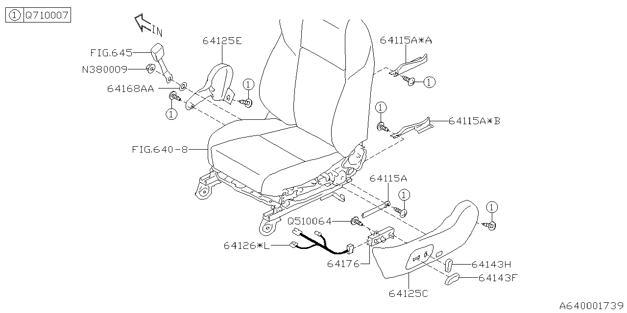 Diagram FRONT SEAT for your 2013 Subaru Impreza   