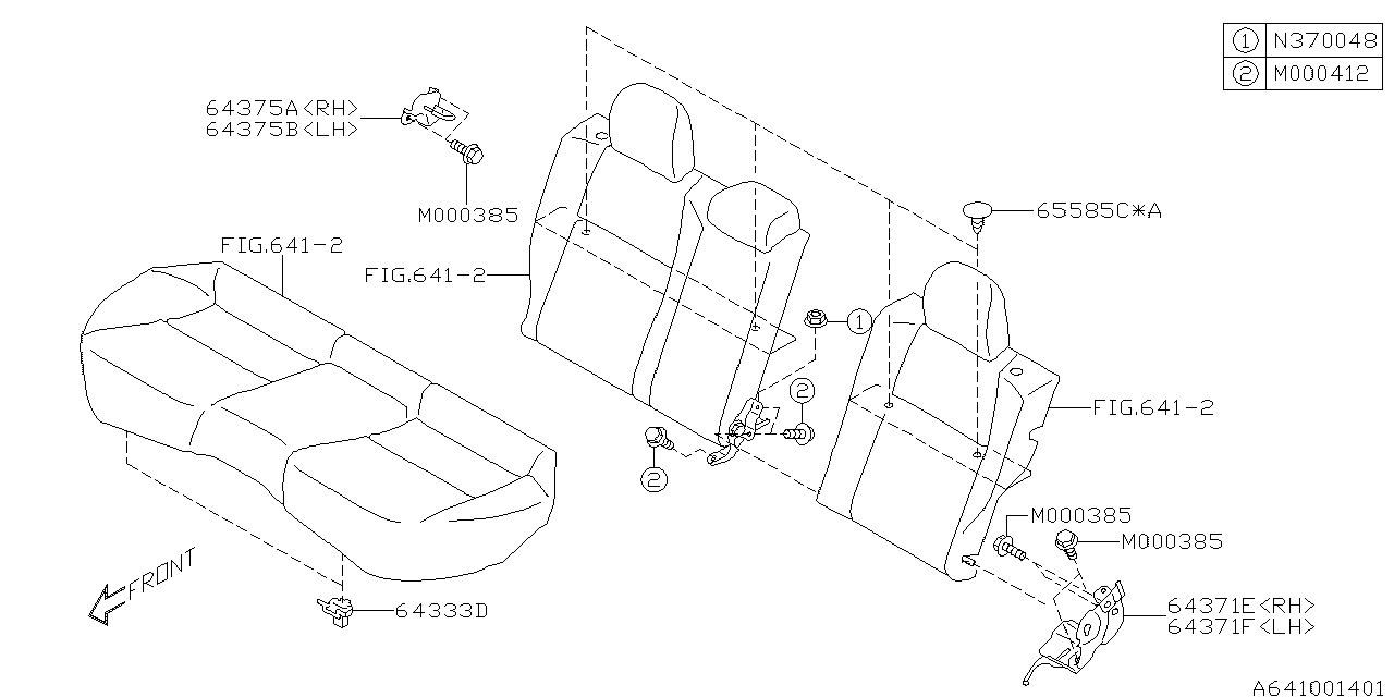 Diagram REAR SEAT for your Subaru